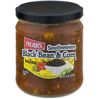 Herrs - Southwestern Black Bean & Corn Salsa - 12 x 453,6g