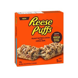 Reeses - Puffs Peanut Butter & Cocoa Cereal 5 Bars - 1 x 120g